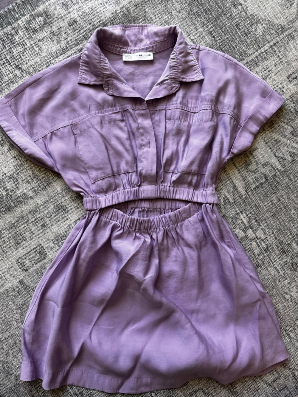 Zara Lilac Button-Up Shirt